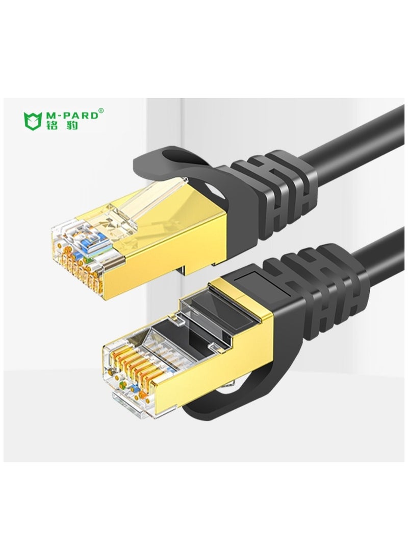 M-PARD - M-PARD 1.5m Cat 7 Ethernet Cable, High Speed 10 Gigabit Circular LAN Cable with RJ45 Gold Plated Connector, 10Gbps 600Mhz Shielded Internet Patch Cord for - Image 1