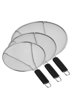 KASTWAVE Grease Splatter Screen for Frying Pan, Splatter Guard with Silicone Handle, Stops 99% Hot Oil Splash, Stainless Steel Fine Mesh Oil Shield with Resting Feet and Keeps Kitchen Clean  - Image 2