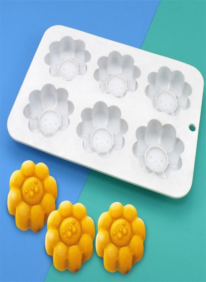 mostsom Cookie Chocolate Silicone Mold Sun's Smile 6-Cavity Chocolate Molds for Candy, Silicone Baking Molds for Mini Cakes, Jelly (Sun Smile D_8.56x5.68x0.92inch) - Image 1