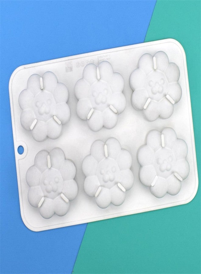 mostsom Cookie Chocolate Silicone Mold Sun's Smile 6-Cavity Chocolate Molds for Candy, Silicone Baking Molds for Mini Cakes, Jelly (Sun Smile D_8.56x5.68x0.92inch) - Image 4