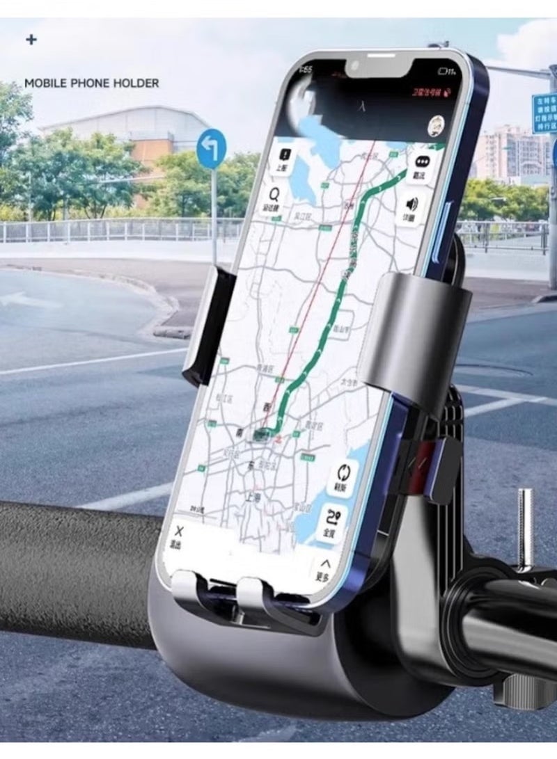 Huitich Electric Bike Mobile Holder  | Universal Handlebar Mount for Motorcycles & Bicycles - Image 3
