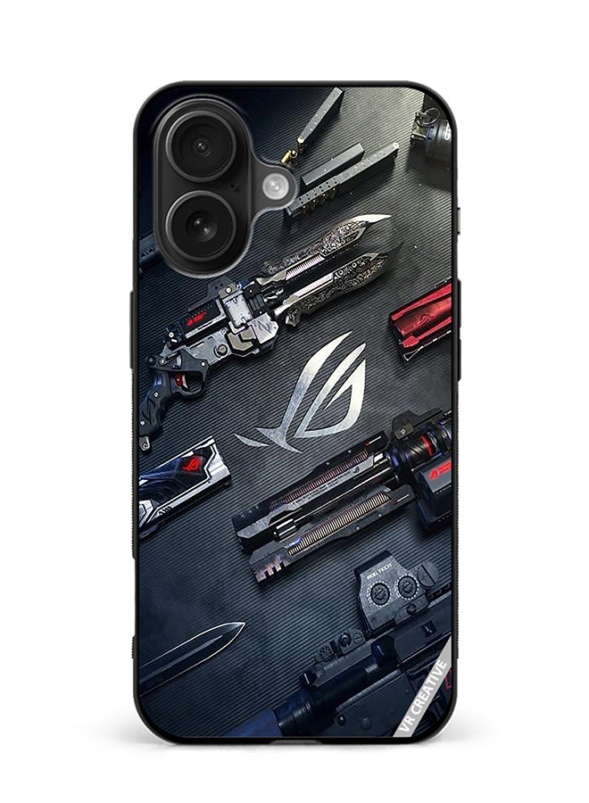 VR CREATIVE Protective Case Cover For Apple iPhone 16 Rog Asus Design Multicolour