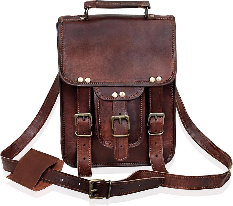cuero Vintage Genuine Leather iPad/Tablet/tab/Kindle Satchel Cross Body Shoulder Messenger Bag - Image 2