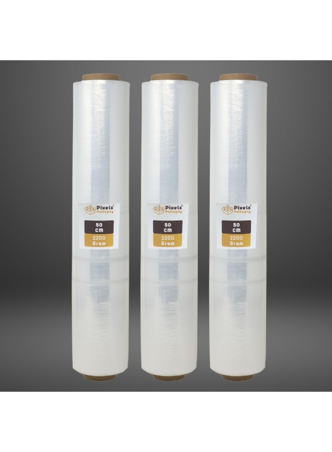 PixelsPackaging 3 Stretch Wrap Roll 2.2 Kg from Pixels Packaging, durable and strong, self-adhesive and water-resistant. - Image 2