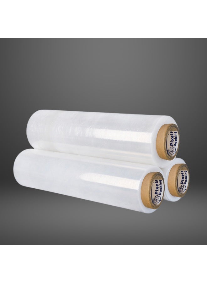 PixelsPackaging 3 Stretch Wrap Roll 2.2 Kg from Pixels Packaging, durable and strong, self-adhesive and water-resistant. - Image 1