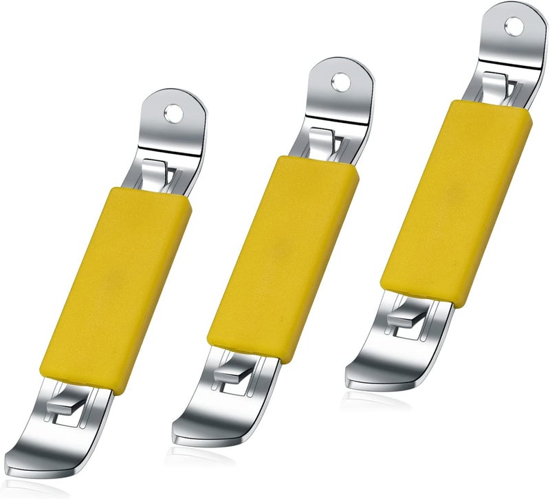 HANCELANT 3 Pieces Magnetic Bottle Openers Can Opener Classic Beer Opener Stainless Steel Small Bottle Opener Can Tapper with Magnet for Camping and Traveling (Yellow)4.52 X 0.87 X 0.79 inches - Image 1