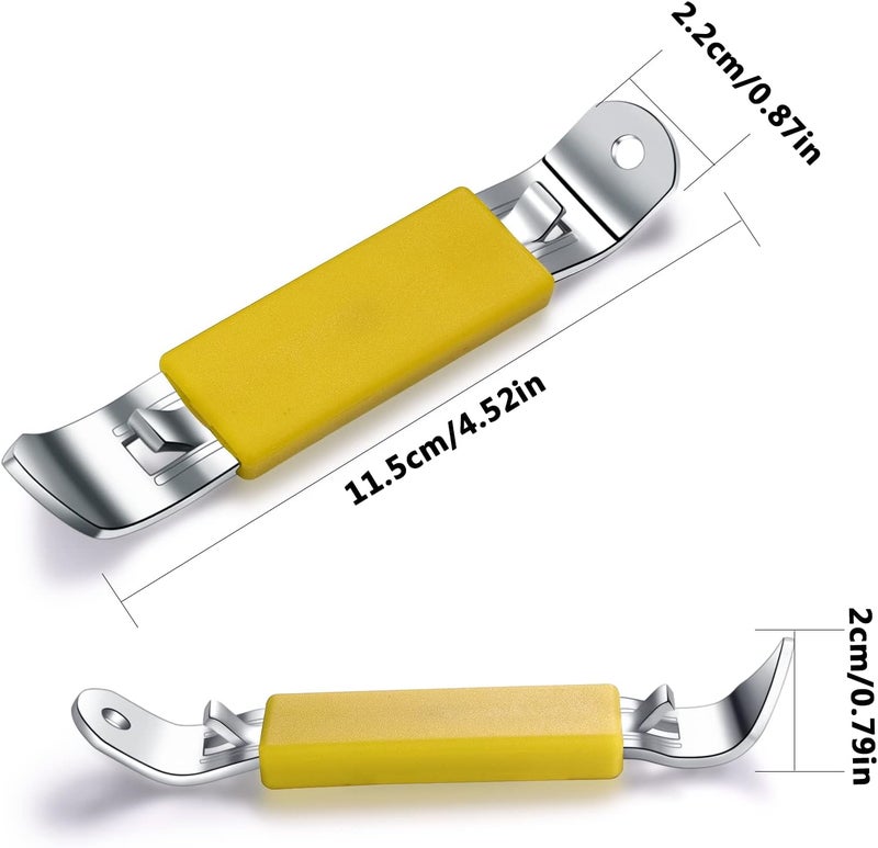 HANCELANT 3 Pieces Magnetic Bottle Openers Can Opener Classic Beer Opener Stainless Steel Small Bottle Opener Can Tapper with Magnet for Camping and Traveling (Yellow)4.52 X 0.87 X 0.79 inches - Image 3