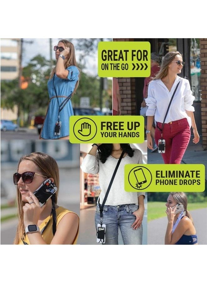 Gear Beast - Universal Crossbody Pocket Cell Phone Lanyard Compatible with iPhone, Galaxy & Most Smartphones, Includes Phone Case Holder,Neck Strap Black - Image 1