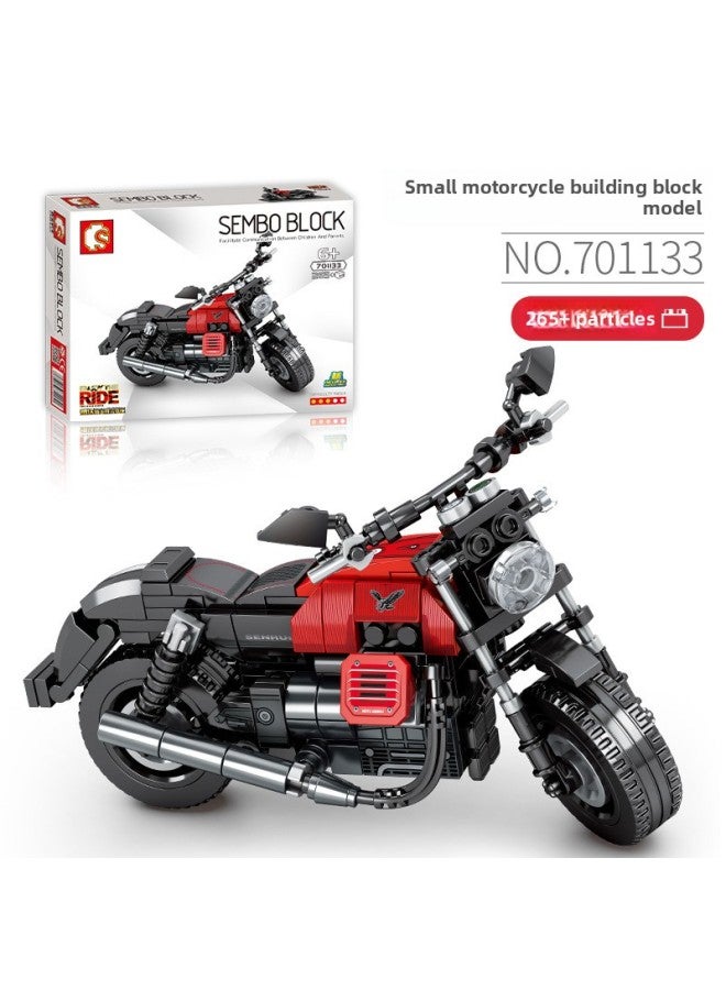 Senbao Building Blocks Technology Ducati Motorcycle Model Compatible With Lego Boys Puzzle Assembled Building Blocks Children's Toys-Color:Guz Audace Carbon 701133 [color Box]]  - Image 1
