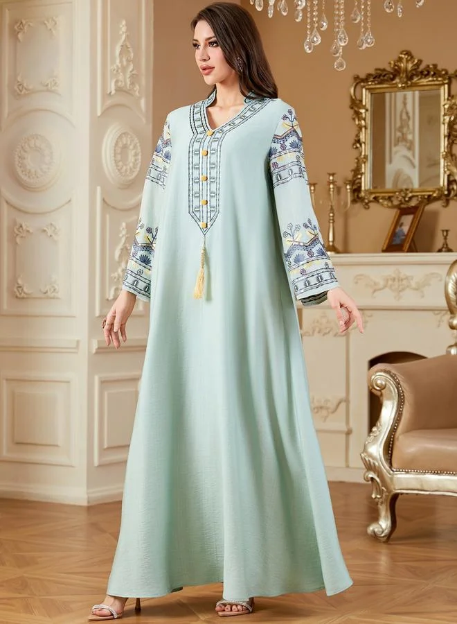 Take Two  Women Embroidery Tassel Drop Maxi Jalabiya for Women | Best Price UAE