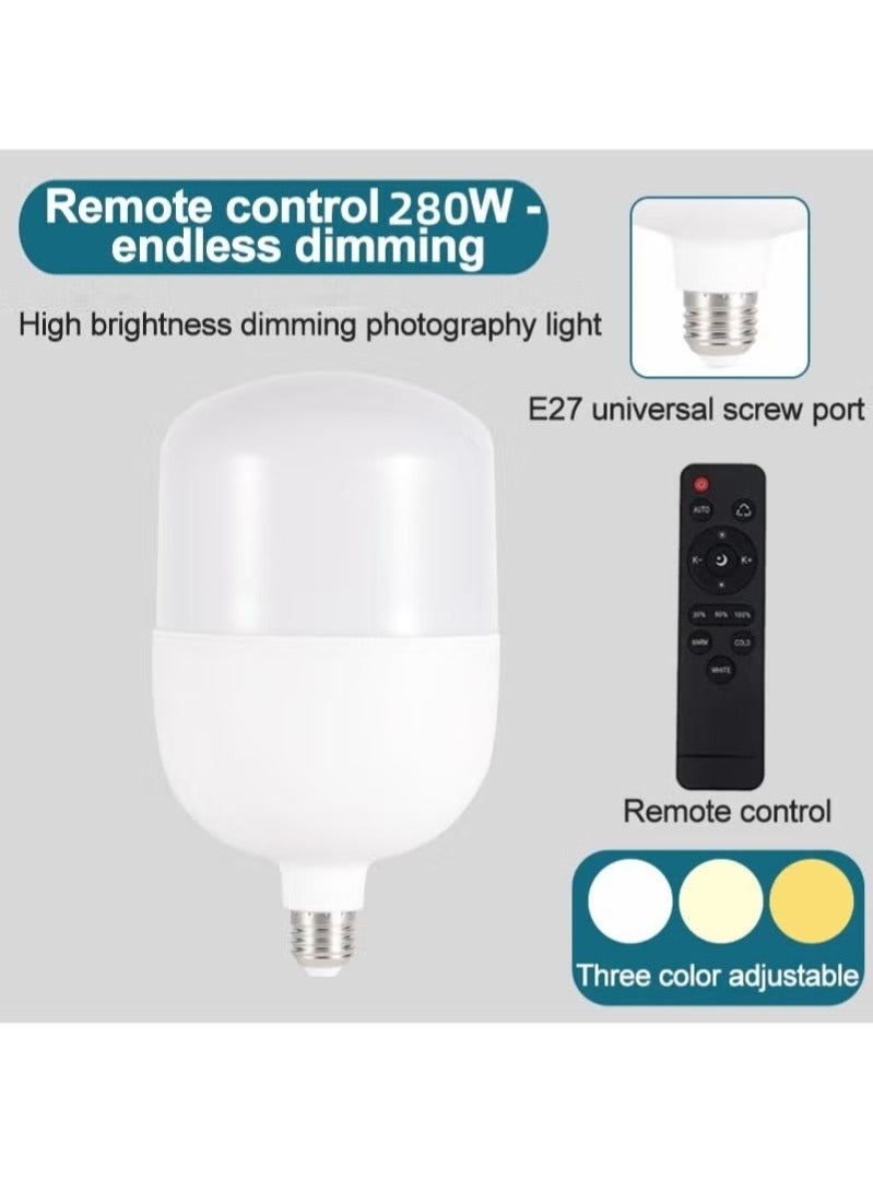 والالا مجموعة إضاءة التصوير مع لمبات 280 وات ثلاثية الألوان مع جهاز تحكم عن بُعد، صندوق الإضاءة، حامل مع ذراع دوار، حقيبة حمل لتصوير الفيديو، والتصوير البورتريه. - Image 2