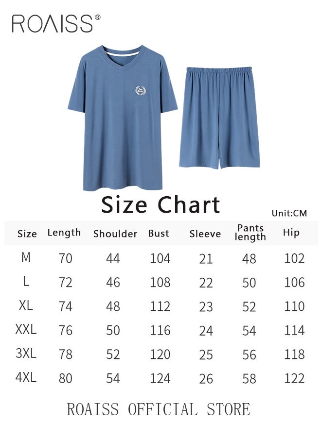 Men 2 Piece Loungewear Set Short Sleeves & Shorts Modal Pajamas Loose & Comfortable Skin Friendly Fabric Soft & Versatile Design - pzsku/Z577C551FF3BC25DEA1B9Z/45/_/1697510900/024048d5-8590-4d59-a68e-b0d71adcd2a2