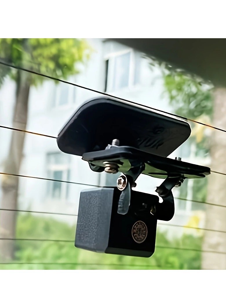Generic Car Rear Window Adhesive Camera Mount Easy to install No drilling required Just install the camera on the bracket and stick it on the front or rear windshield The camera is suitable for most cars Dashboard cameras 180 degree free rotation can be adjusted vertically to any angle you need Suitable for cars, SUVs, vans, trucks, etc.  - Image 1