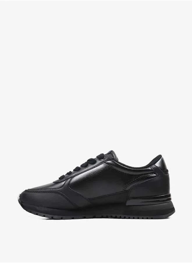 GAP Women's Panelled Lace-Up Low Ankle Sneakers