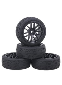 1/10 Level Running Racing Highway Street Running RV Wear-resistant Tire HSP Unlimited RC Remote Control Model Car Four Pack-Color:D19 + A Wheel Hub