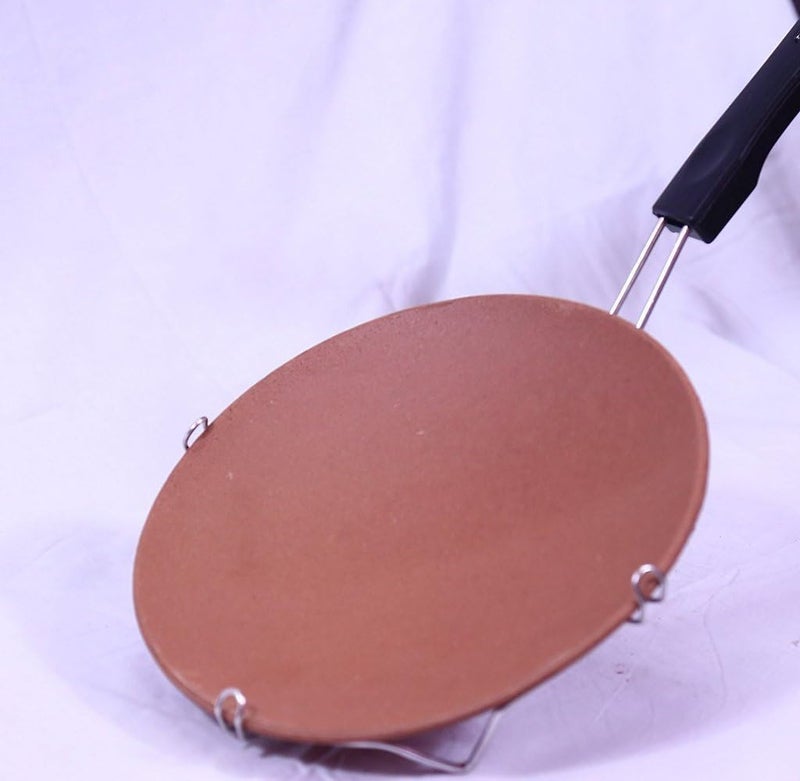 Mittify Clay Tawa with Stand, Handmade Terracotta Clay tawa for Making chapati/Roti - Image 1