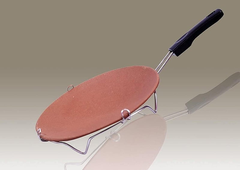 Mittify Clay Tawa with Stand, Handmade Terracotta Clay tawa for Making chapati/Roti - Image 2