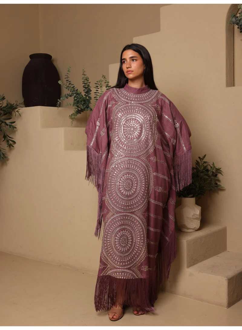 اكسا جلابية اككسا لمعان الماس IK1104 بنفسجي