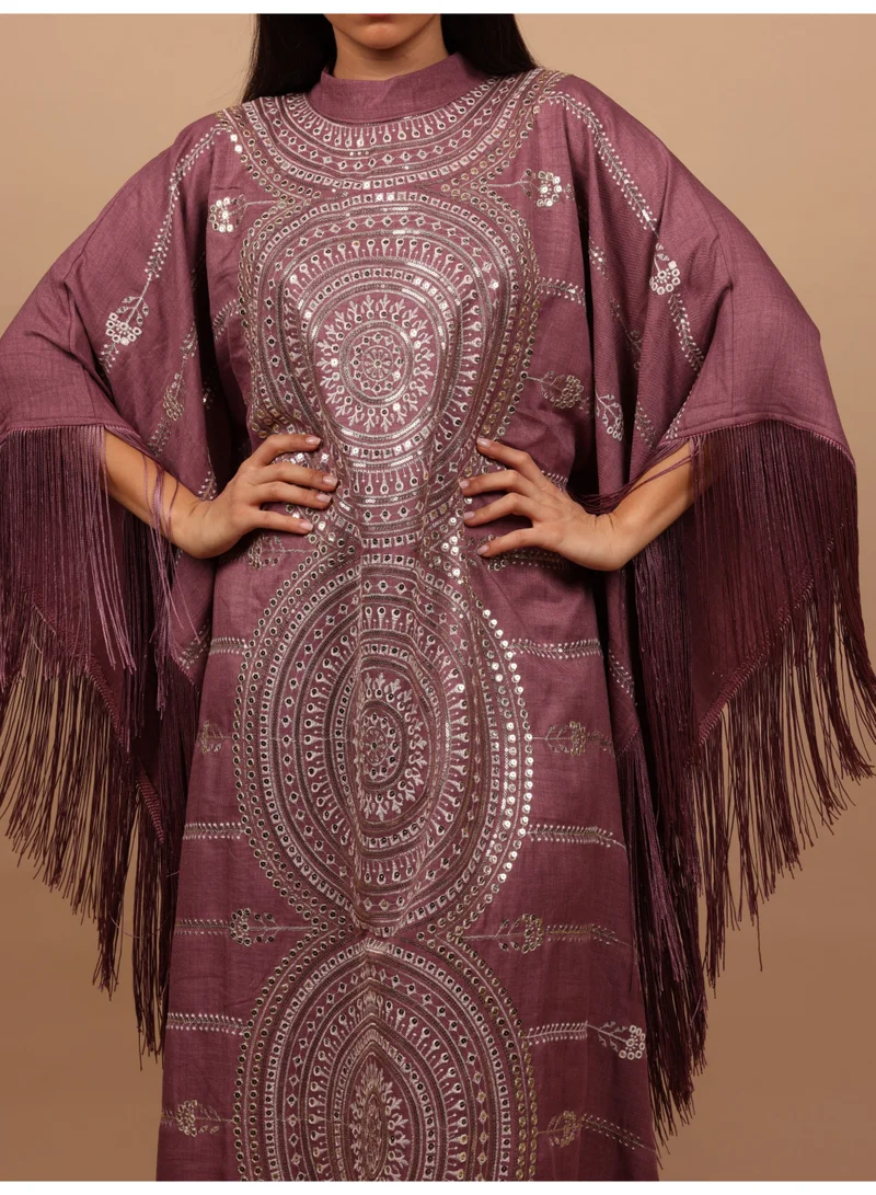 اكسا جلابية اككسا لمعان الماس IK1104 بنفسجي