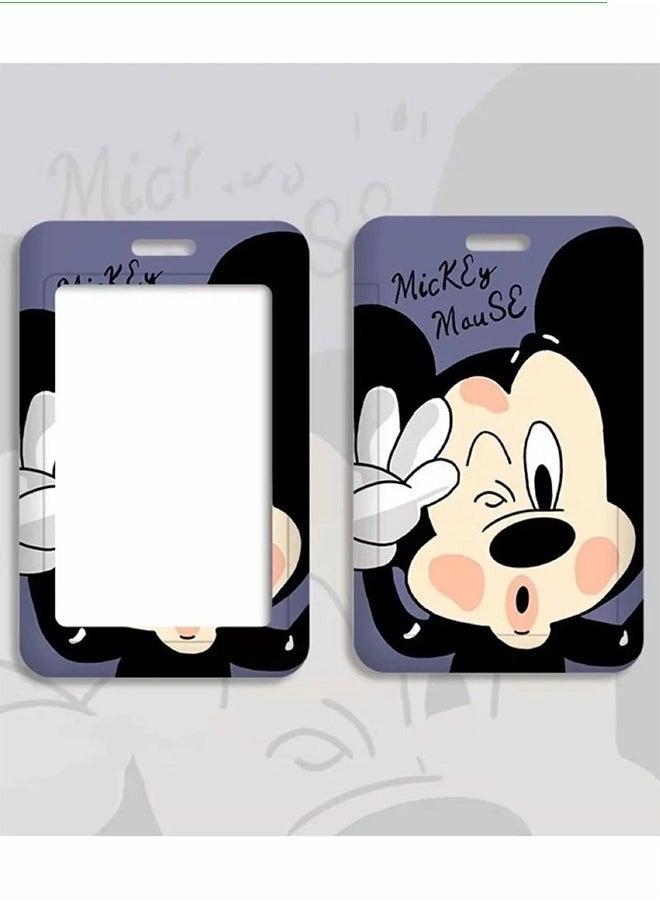 Disney Mickey Mouse Student ID Card Identification Card,With Lanyard Disney Card Holder  - Image 2