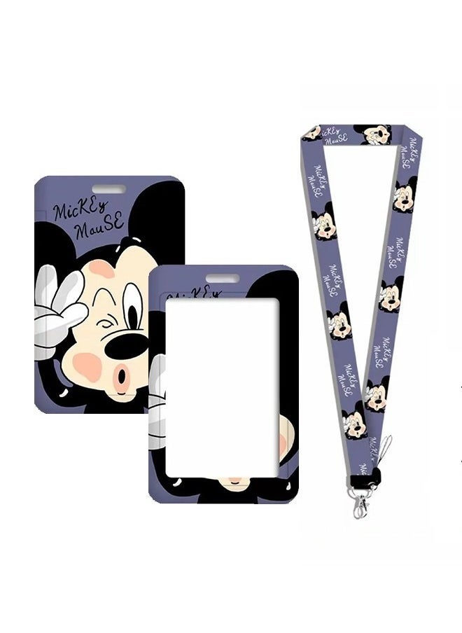 Disney Mickey Mouse Student ID Card Identification Card,With Lanyard Disney Card Holder  - Image 4