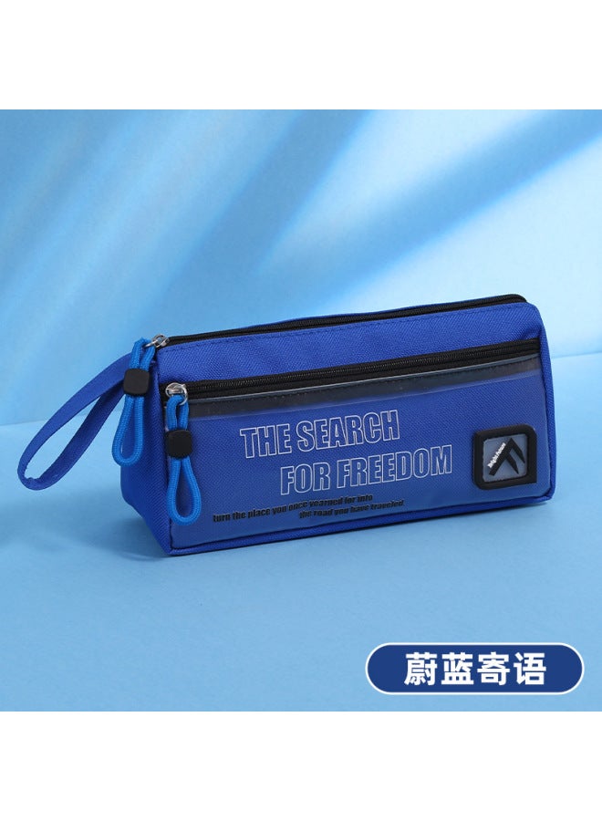 New Large-capacity Pencil Case, Transparent, Stain-resistant And Good-looking, High School Pencil Case For Boys, Pencil Case, Primary School Pencil Case