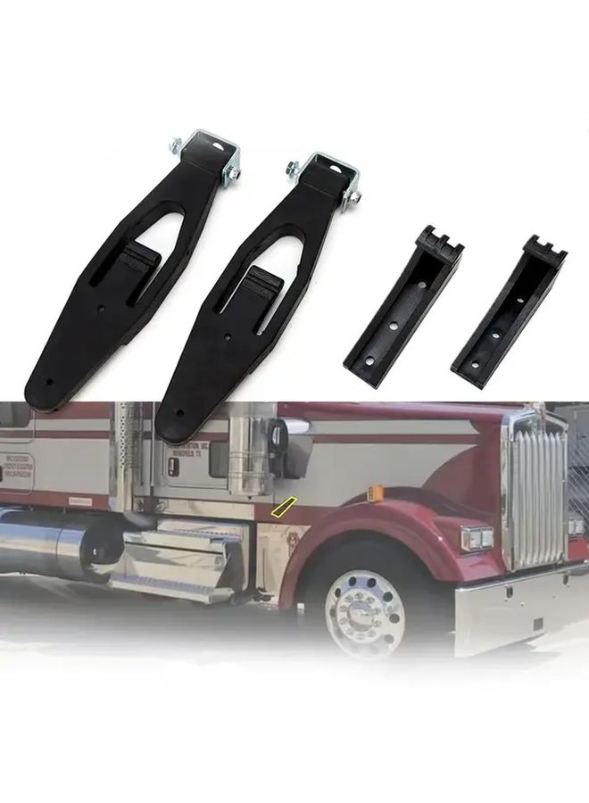 Pack Of 2 Heavy Duty Truck Hood Latch Strap With Bracket Kit Variant Color - Image 1