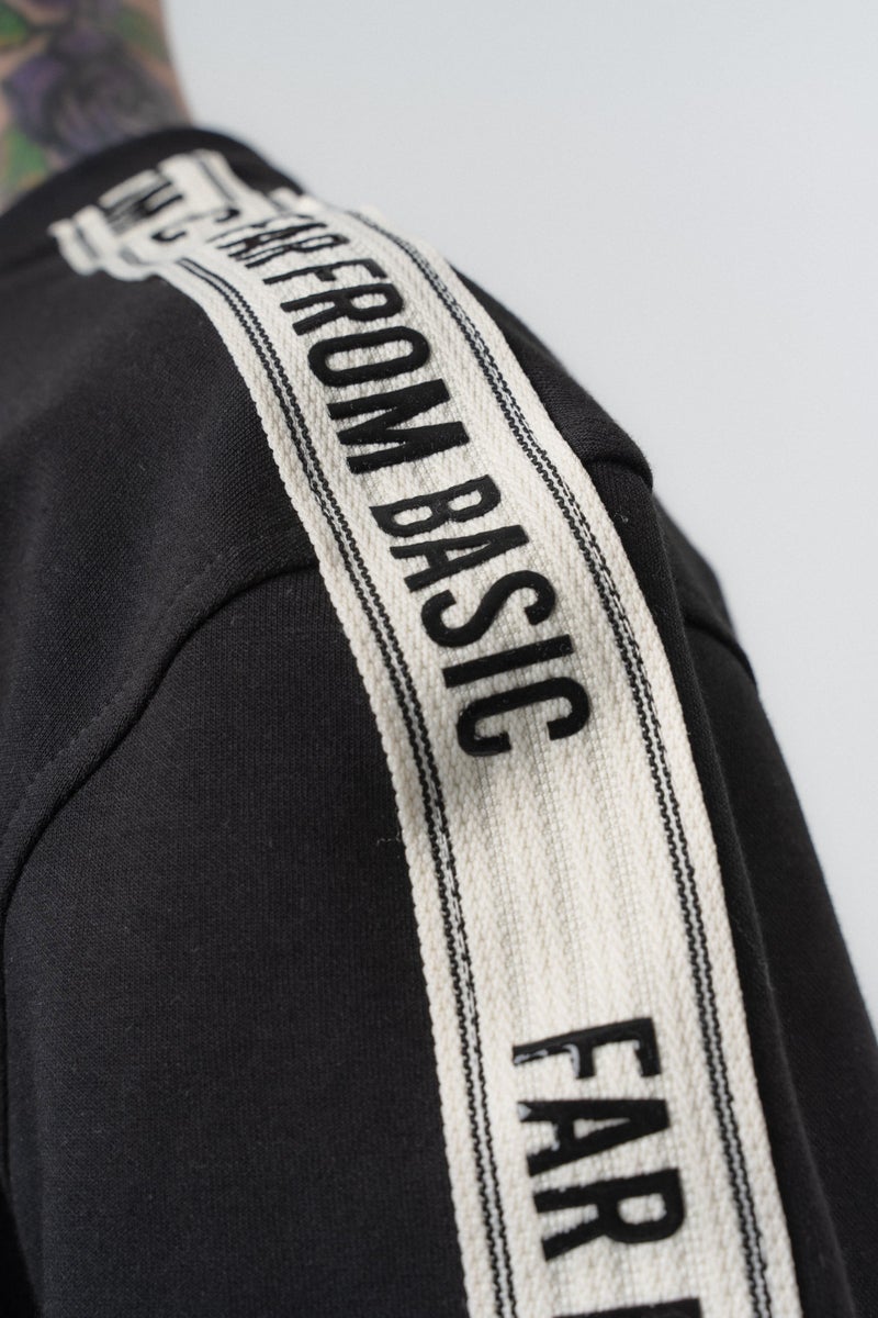 RESPIRE Men's FFB Striped Detail Regular Fit Tracksuit Set Black - Image 4