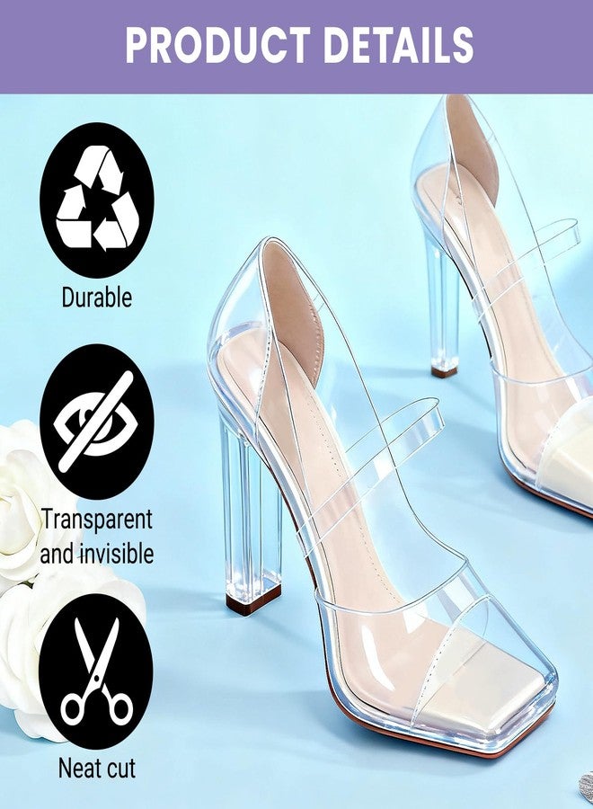 Gabrella 15 Pairs Invisible Shoe Straps for Heels, Transparent Elastic High Heel Shoe Straps, Ankle Anti Loose Shoes Laces Strap for Holding Loose Shoes,Clear Anti-Slip, High Elastic - Image 3