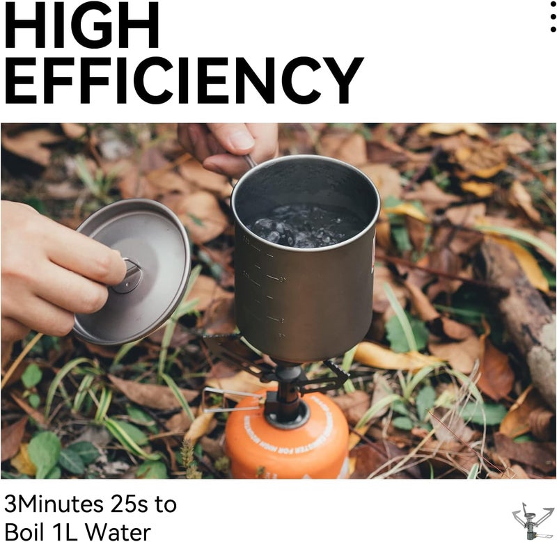 Fire-Maple Hornet II Portable Backpacking Hiking Stove, Mini with High Stability, UItra Light Titanium Gas Stove, for Camping, Backpacking, Hiking, and Survival - Image 5