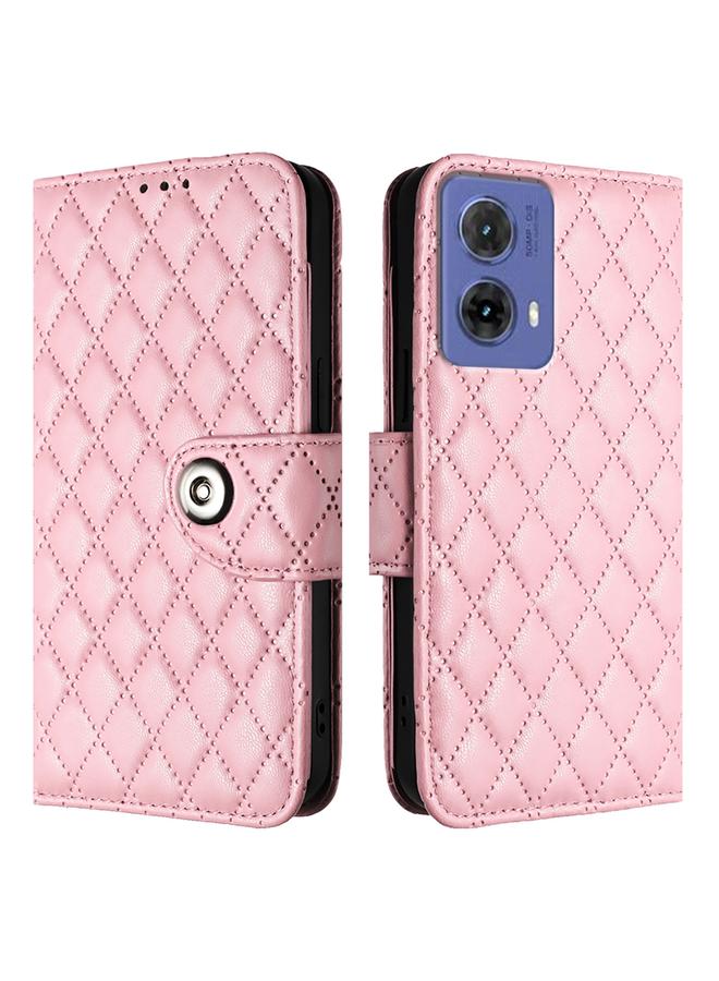 إيروريكس جراب لهاتف Motorola Moto G85 جراب هاتف جلدي قلاب بملمس معيني مع حبل تعليق - Image 2