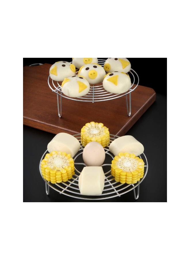 Wire Racks Stainless Steel Trivet Rack Stand Cooking Steamer Rack Heavy Duty Pressure Cooker Steam Rack Round Cooling Basket for Egg Vegetable 20 * 7cm Steam Pot - Image 4