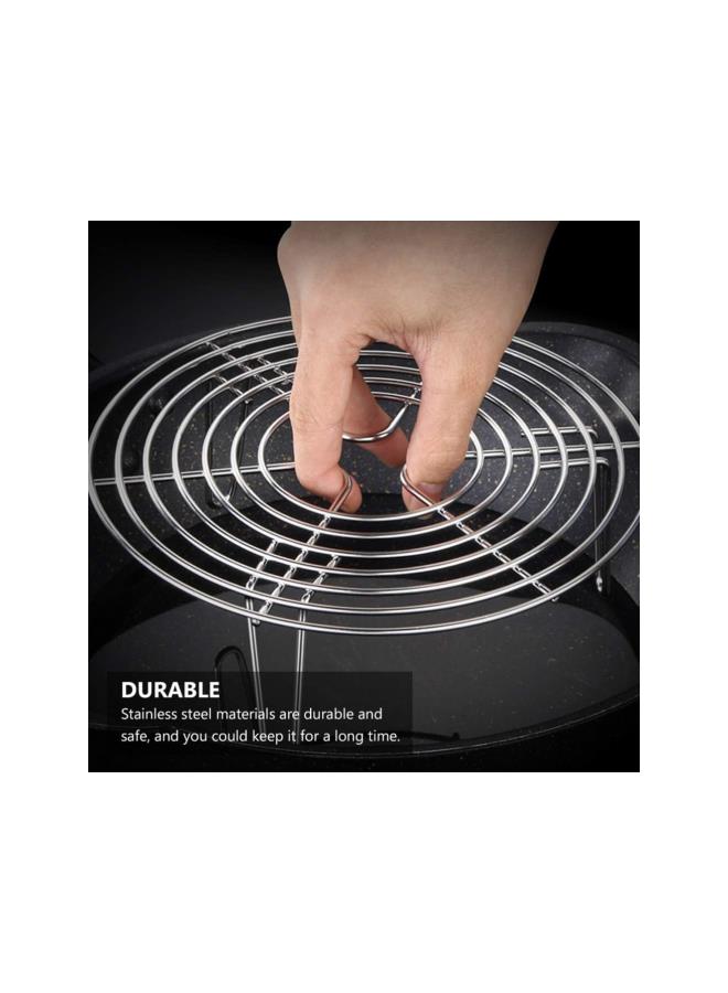 Wire Racks Stainless Steel Trivet Rack Stand Cooking Steamer Rack Heavy Duty Pressure Cooker Steam Rack Round Cooling Basket for Egg Vegetable 20 * 7cm Steam Pot - Image 3