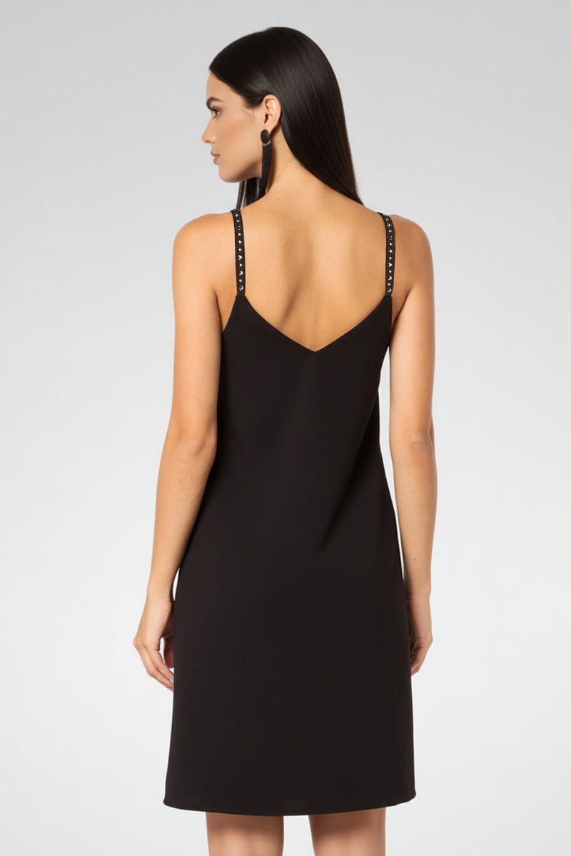 PINKO Women Embellished Mini Dress, Black - Image 4