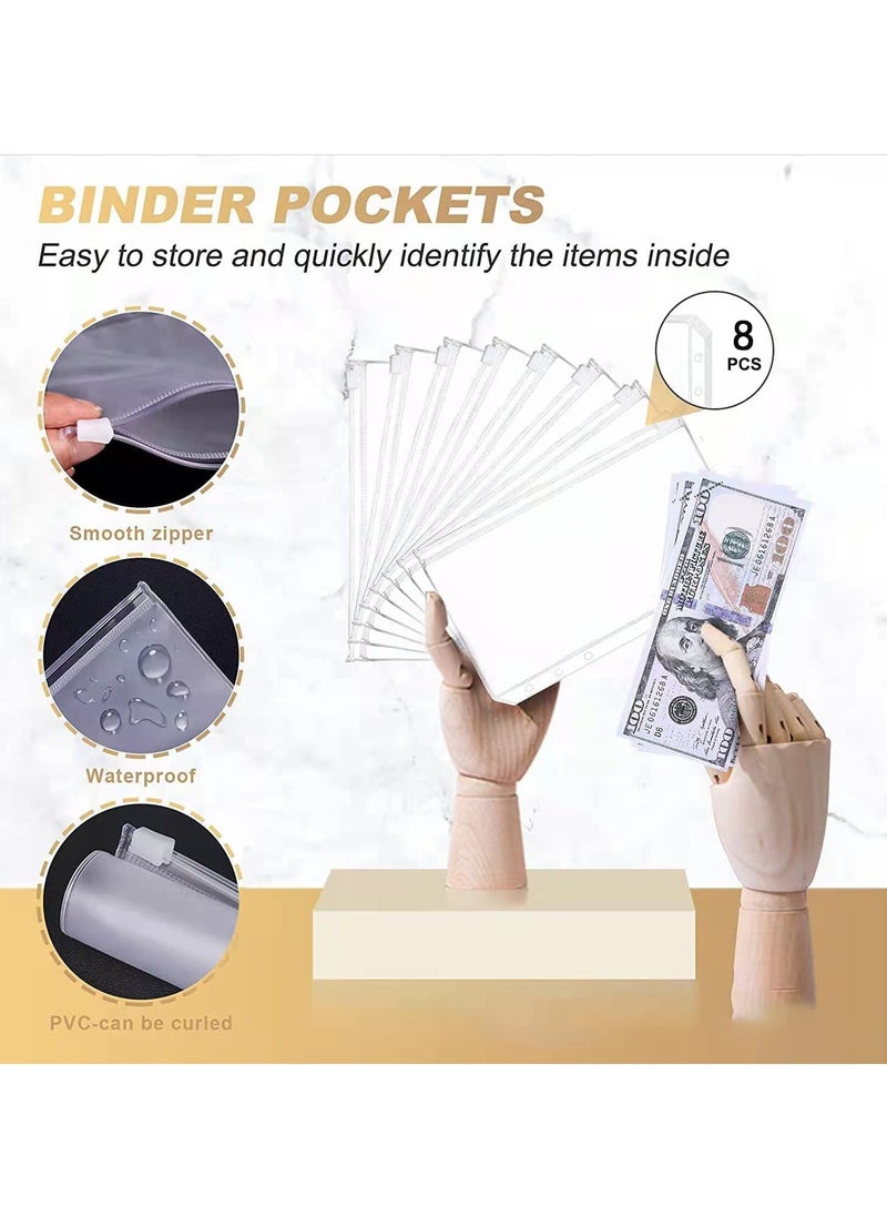 SYOSI - A6 Budget Binder, Cash Envelopes for Budgeting, Organizer with Label Stickers, for Saving Money & Financial Management, Envelope Wallet - Image 1