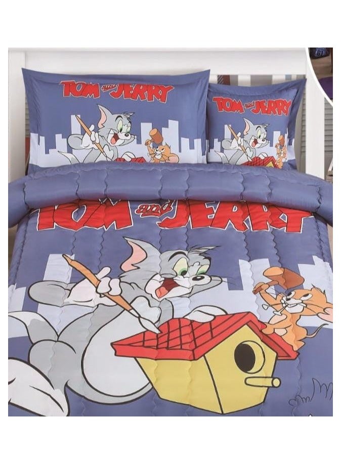Cartoon Kids Bed Sheet 4 Pieces - Multicolor Size 230 x 170 - Image 3