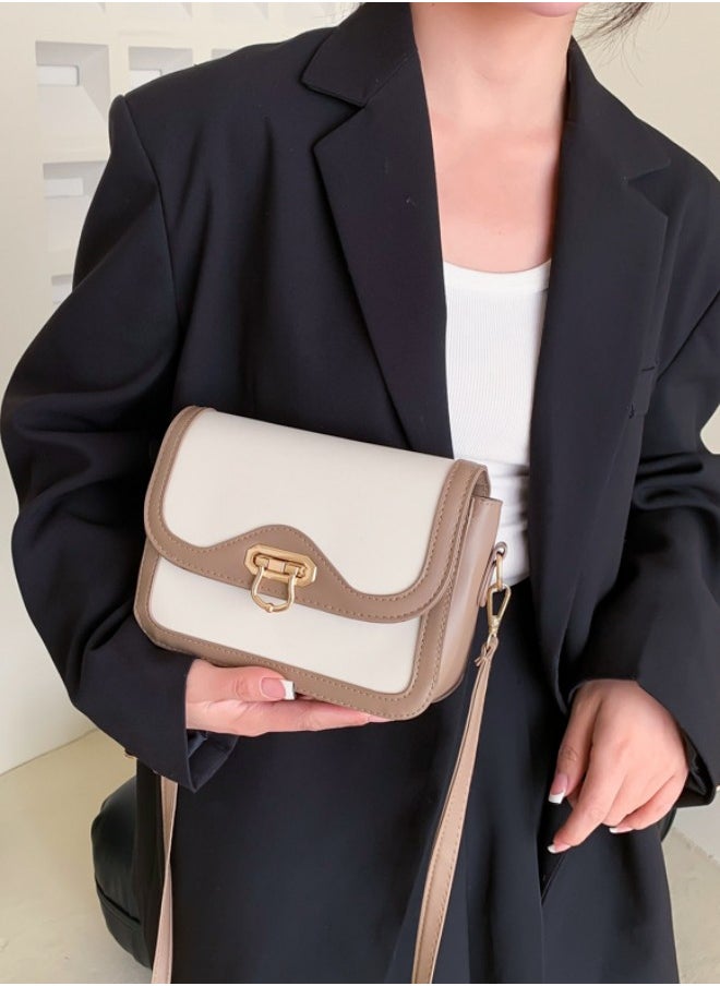 WAOKN - Women's Stylish and Elegant Shoulder Bag, Ladies Simple Armpit Bag Sling Bag Side Bag, Contrasting PU Leather Chain Tote Bag Handbag Gift Bag Small Square Bag - Image 1