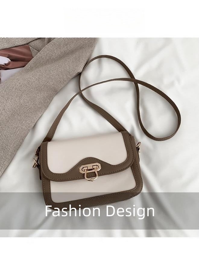 WAOKN - Women's Stylish and Elegant Shoulder Bag, Ladies Simple Armpit Bag Sling Bag Side Bag, Contrasting PU Leather Chain Tote Bag Handbag Gift Bag Small Square Bag - Image 1