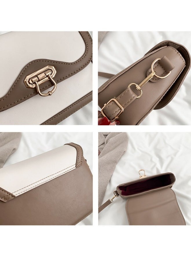 WAOKN - Women's Stylish and Elegant Shoulder Bag, Ladies Simple Armpit Bag Sling Bag Side Bag, Contrasting PU Leather Chain Tote Bag Handbag Gift Bag Small Square Bag - Image 1