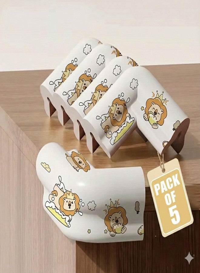ClickFit Kids Safety Corner Guard Soft Edge Protector for Table & Furniture | Baby Proofing Corner Protectors for Toddlers | Anti-Collision Child Safety Guards for Sharp Corners | Cute Cartoon Design (5, Grey) - Image 1