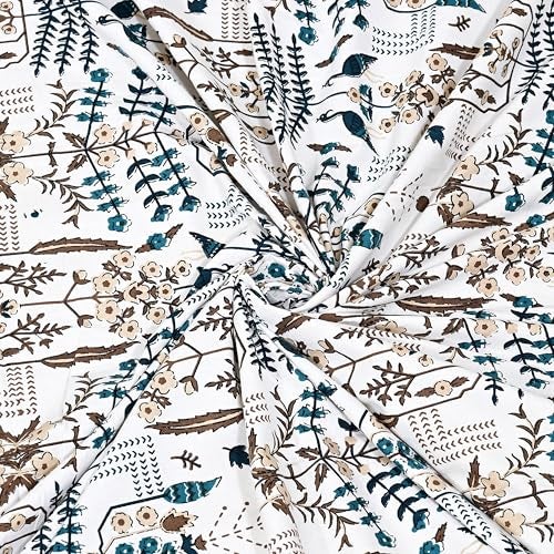 EasyGoods® 100% Pure Cotton Jaipuri Bedsheet with Pillow Covers | Soft & Breathable Fabric | Traditional Floral Print | Cotton Bedsheet (Blue 2, King) - Image 5