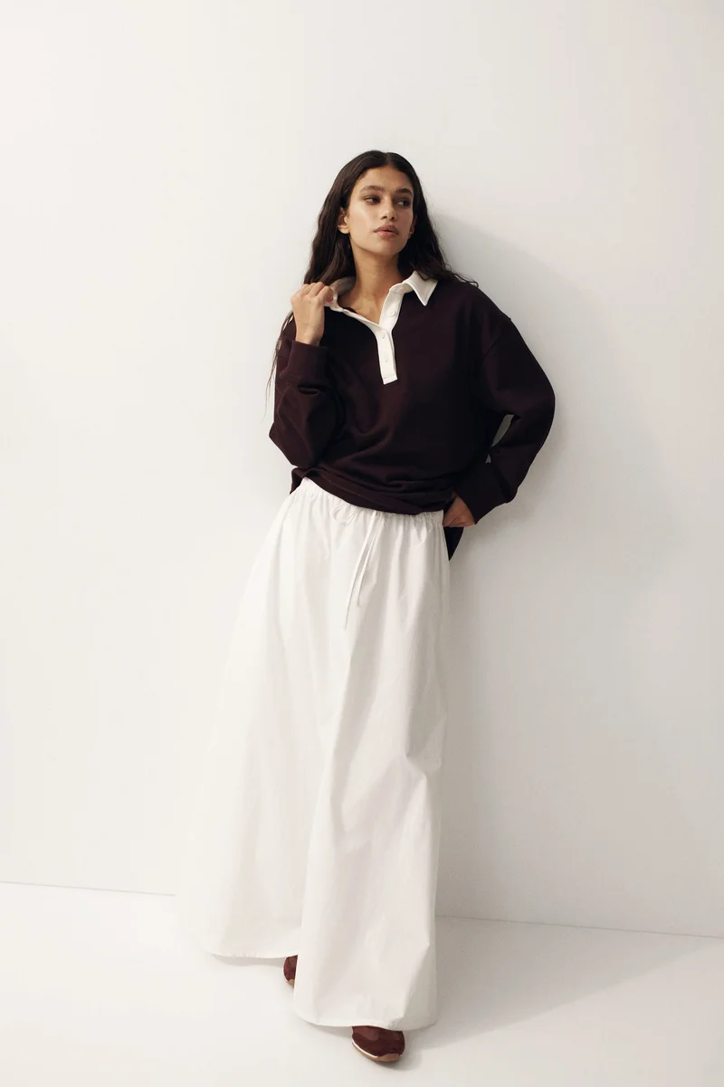 اتش اند ام قميص رغبي فضفاض