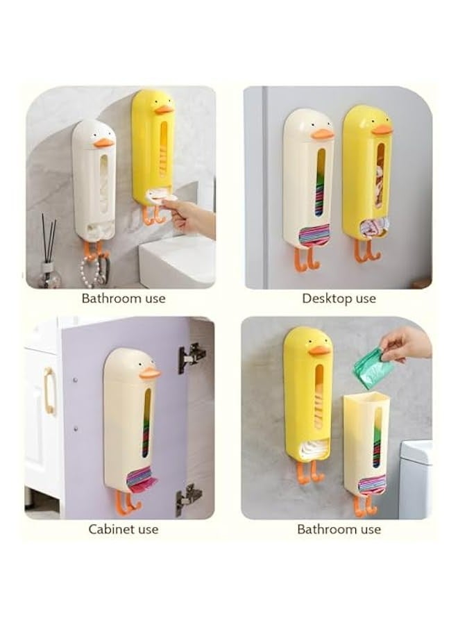 3-Piece Cartoon Duck Underwear Organizer Set with Wall Mount and Bottom Hooks for Panties, Socks, and Ties (S, M, L)  - Image 4