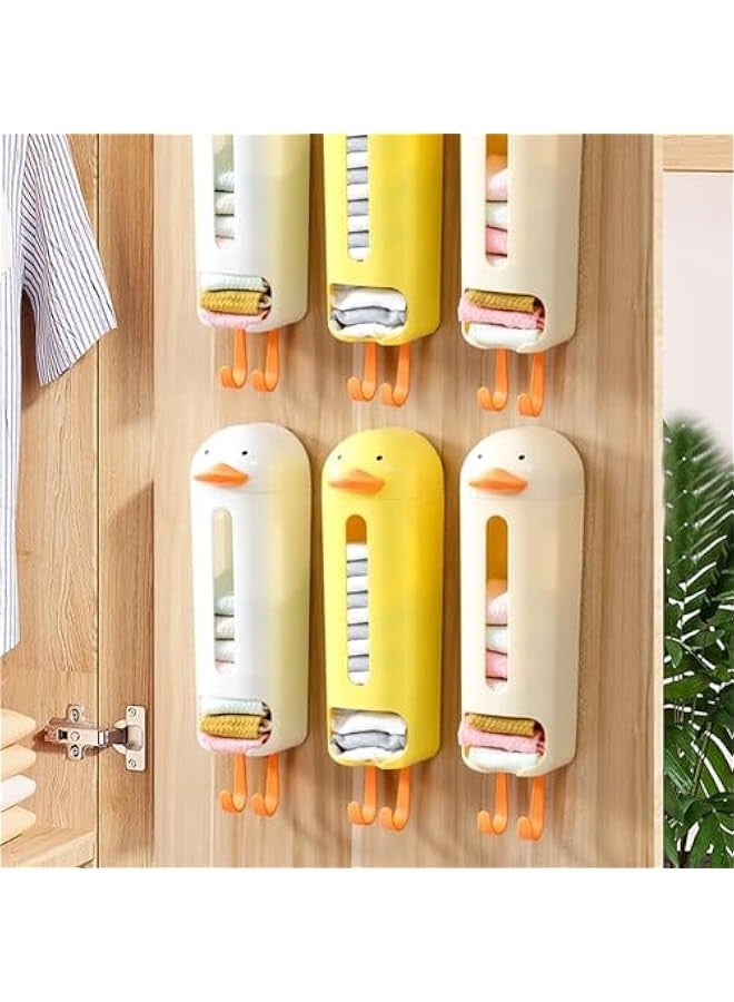 3-Piece Cartoon Duck Underwear Organizer Set with Wall Mount and Bottom Hooks for Panties, Socks, and Ties (S, M, L)  - Image 5