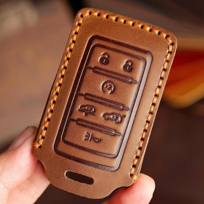 EASYANT Leather Key Fob Cover for Jeep - Image 3
