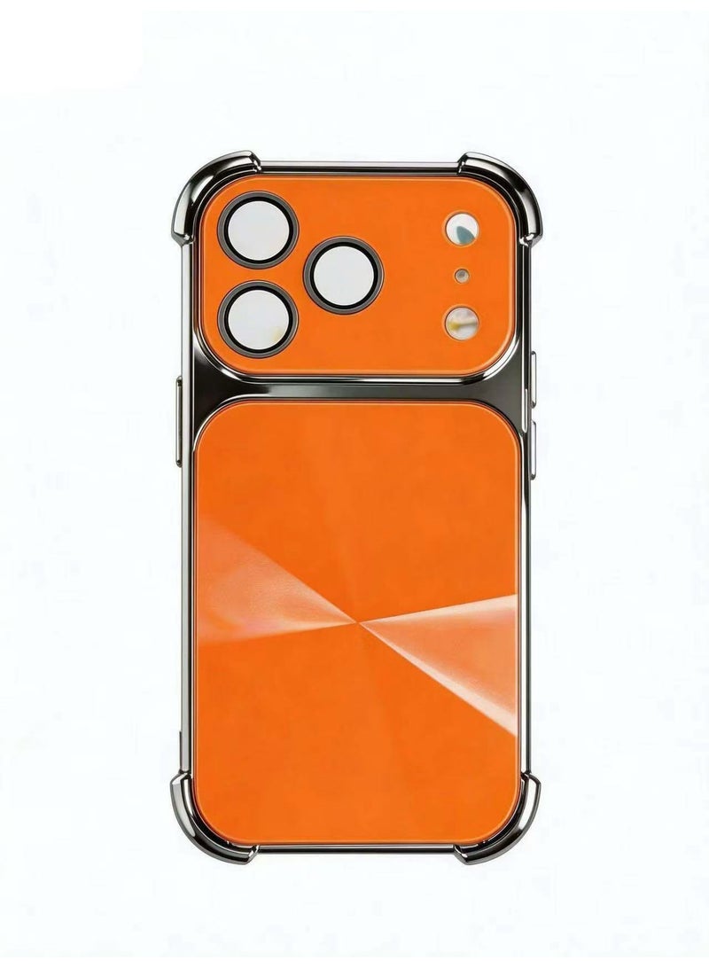 ألترون جراب ALTRONE الفاخر المقاوم للصدمات بتصميم قرص مضغوط لهاتف iPhone 17 Pro Max | إطار مطلي بالكهرباء | واقي عدسة زجاجي مدمج | مقاوم لبصمات الأصابع | برتقالي عصري نابض بالحياة - Image 1