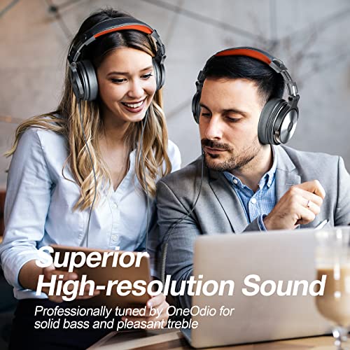 OneOdio Hi-Res Over Ear Headphones for Studio Monitoring and Mixing, Sound Isolation, Protein Leather Earcups, 50mm Driver Unit, Wired Headphones for AMP Guitar Keyboard (Pro-50 Metallic Blue) - Image 5