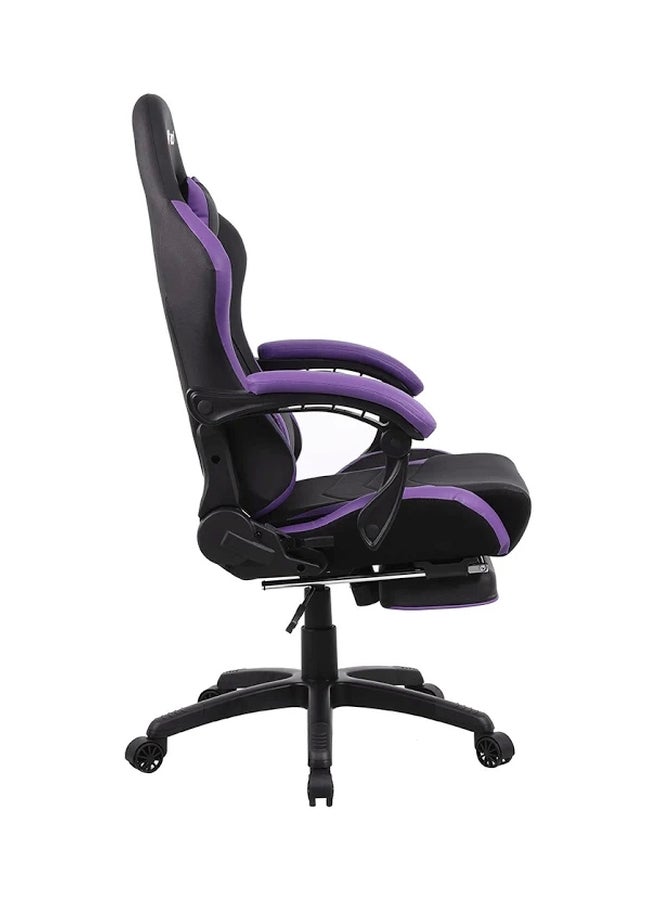Blitzed Gaming Racing Style Chair With Retractable Footrest Black/Purple - Image 5