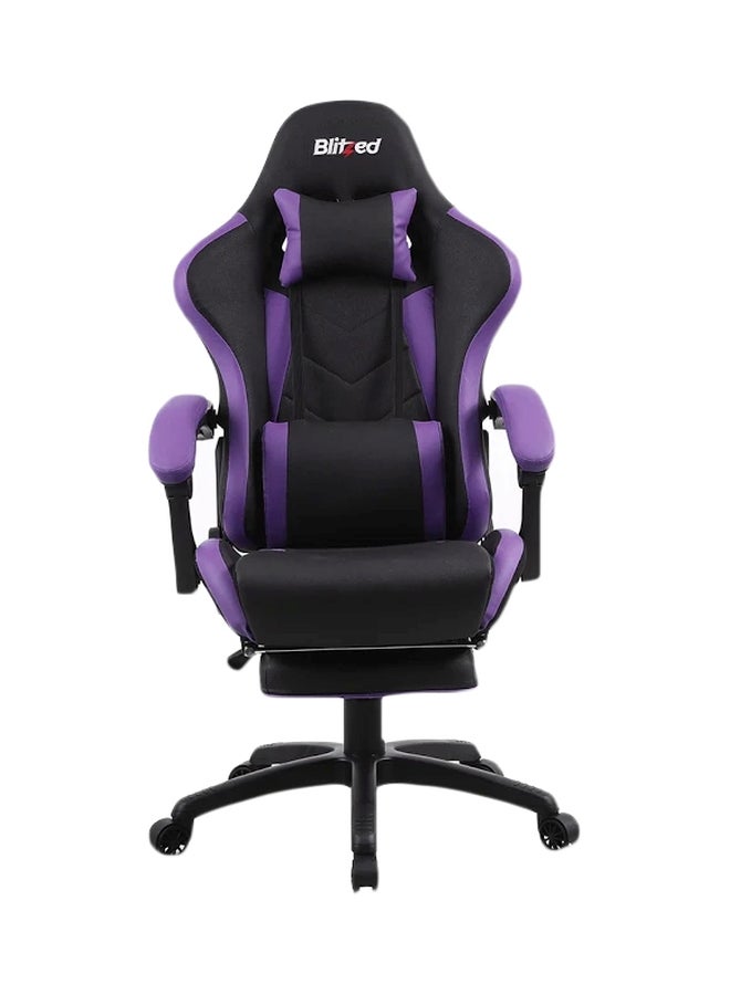 Blitzed Gaming Racing Style Chair With Retractable Footrest Black/Purple - Image 1