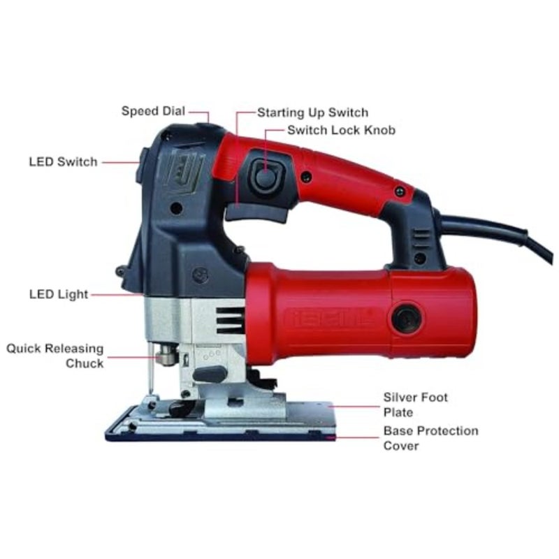 Professional Corded Electric Jig Saw Js10-70, 700W, Copper Armature, 500-3000Spm 65Mm With Variable Speed Control - Image 4